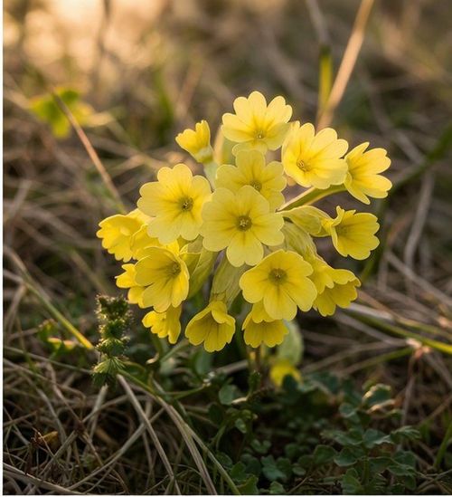 Yellow primrose flowers